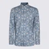 Etro Paisley Long Sleeves Button-down Collar Shirt In Blue