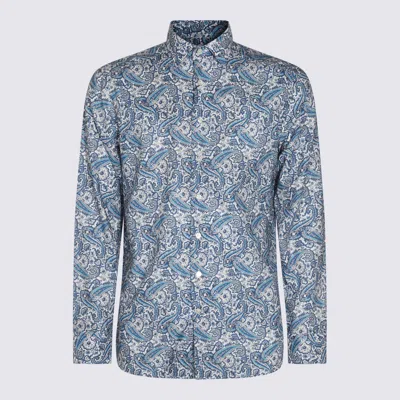 Etro Blue Cotton Shirt In Multicolor
