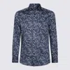 Etro Paisley Pattern Button-down Collar Long Sleeves Shirt In Blue