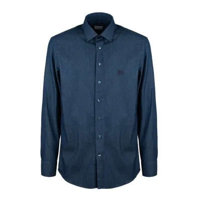 Etro Blue Cotton Shirt With Pegason