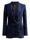 Etro Chenille Jacquard Jacket In Blue