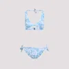 Etro Triangle Top Halter Neck Bikini In Blue