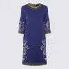 ETRO BLUE, GREEN AND WHITE VISCOSE BLEND DRESS