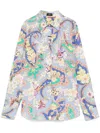 Etro Paisley Print Cotton-elastane Shirt In Multicolour