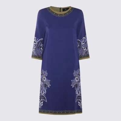 Etro Blue Multicolour Viscose Blend Dress