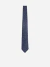 Etro All-over Monogram-pattern Tie In Var.multicolor Fdo Blu