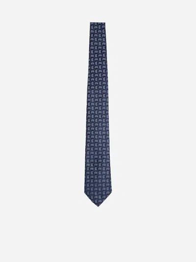 ETRO JACQUARD POINTED-TIP TIE