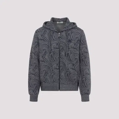 ETRO BLUE PAISLEY PATTERN SWEATSHIRT