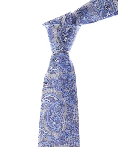 Etro Blue Paisley Silk Tie