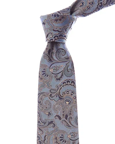 Etro Blue Paisley Silk Tie
