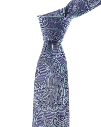 Etro Blue Paisley Silk Tie