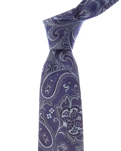 Etro Blue Paisley Silk Tie