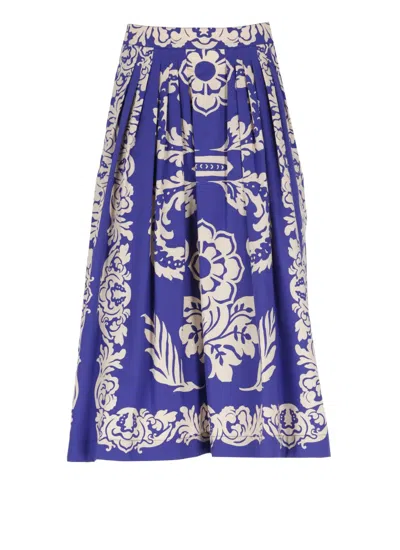 ETRO ETRO BLUE PAISLEY SKIRT