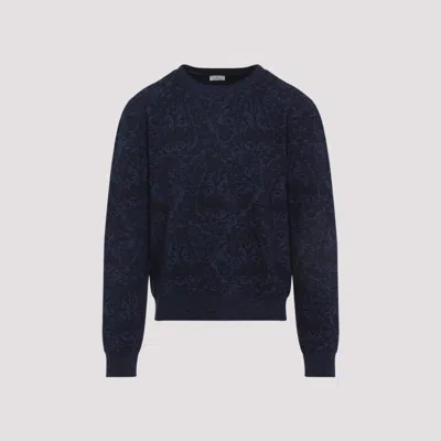 ETRO BLUE PATTERNED SWEATER