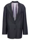 Etro Women's Pegasus Buttoned Over Jacket In Blue