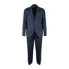 Etro Blue Pinstripe Wool Suit In Blue