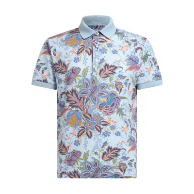 ETRO ETRO BLUE POLO SHIRTS MEN