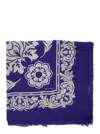 Etro Blue Scarf With All-over Floral Print