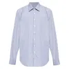 Etro Man Shirt Light Blue Size 17 Cotton In Blue
