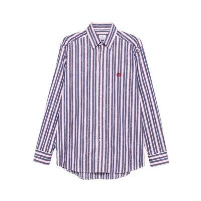 ETRO ETRO BLUE SHIRTS MEN