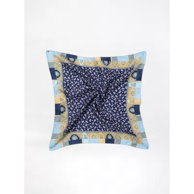 Etro Pattern Silk Scarf In Blue