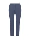 Etro Blue Slim Flat Front Pants In Blue