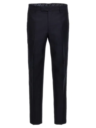 ETRO MEN BLUE SLIM FLAT FRONT PANTS, 36 LUXURY PANTS FOR MEN DARVEYS