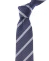 Etro Blue Stripe Silk Tie In Multi