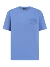 Etro Pegaso-embroidered Cotton T-shirt In Azul Oscuro