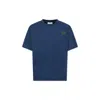 Etro Logo-embroidered T-shirt In Blue