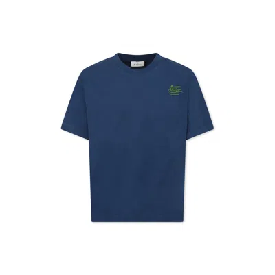 ETRO BLUE T-SHIRT FOR BOY PEGASUS