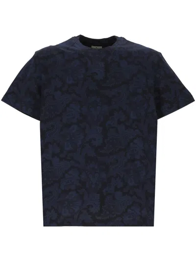 Etro Blue T Shirt With Logo