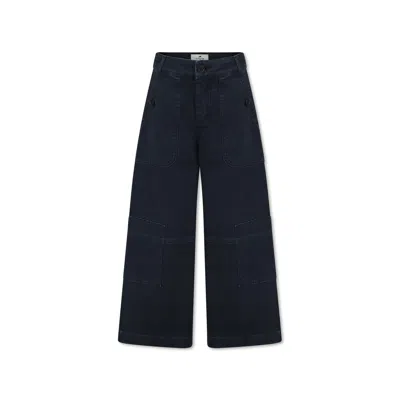 Etro Kids' Blue Trousers For Boy With Pegaso And Logo