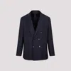 Etro Pinstripe-pattern Double-breasted Blazer In Blue