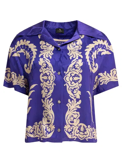Etro Blue Viscose Shirt