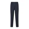Etro Blue Solid Drawstring Trousers In Blue