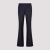 Etro Wool Bootcut Trousers Pinstripe Print In Blue