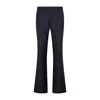 Etro Wool Bootcut Trousers Pinstripe Print In Blue