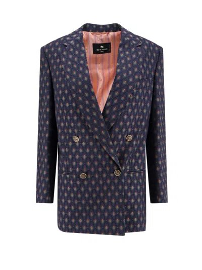 ETRO DOUBLE-BREASTED WOOL BLAZER