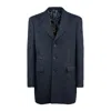 Etro Checked Three-button Jacket In Blue