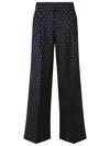 Etro Blue Wool Trousers Women In Blue