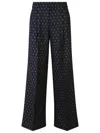 Etro Blue Wool Trousers Women In Blue