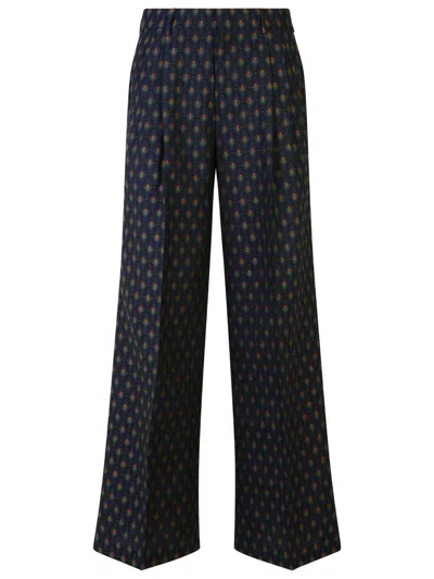 Etro Blue Wool Trousers Women