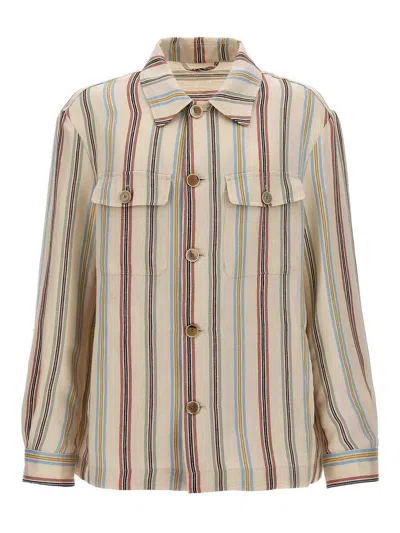 ETRO STRIPED OVERSHIRT