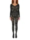 Etro Paisley Tattoo Bodysuit In Grey