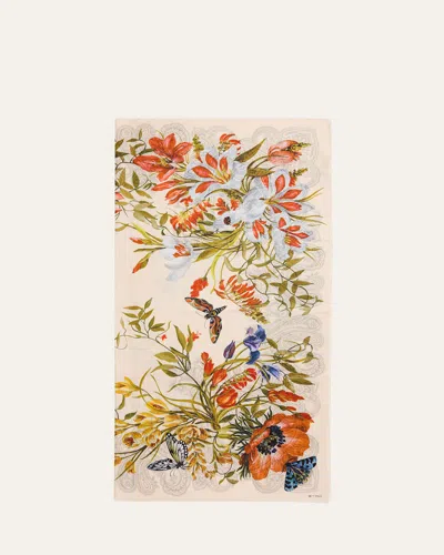 Etro Boheme Floral Silk Scarf In Multi