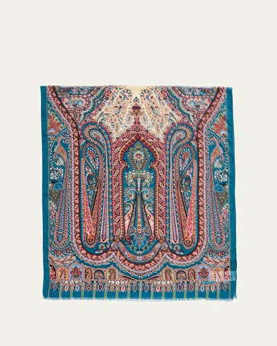 Etro Boheme Paisley Silk Scarf In Multi