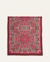 Etro Paisley-pattern Wool Scarf In Brown