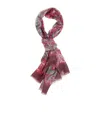 Etro Paisley Printed Frayed Scarf