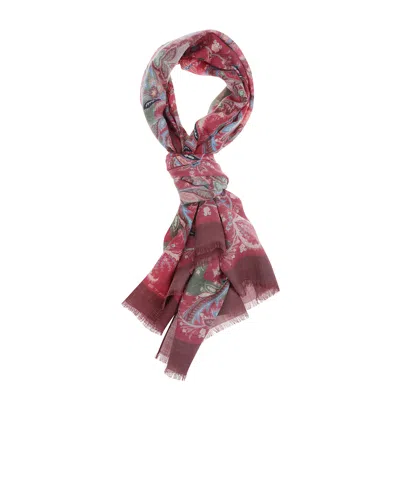 ETRO ETRO PAISLEY PRINTED FRAYED SCARF